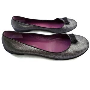 Marc Jacobs | Shiny Dark Silver Ballet Flats
